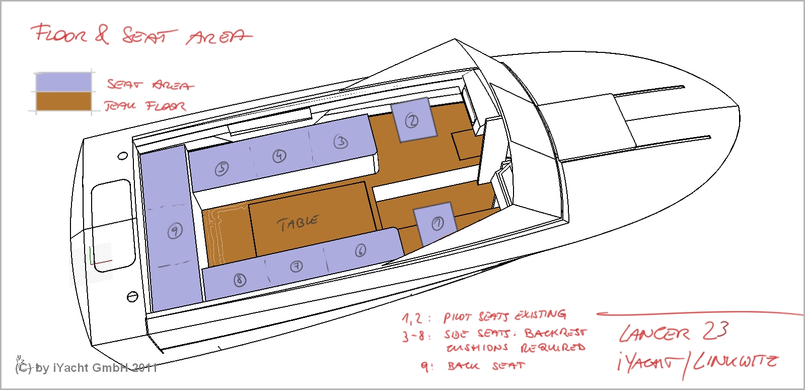 Restoration of a boat - drawing